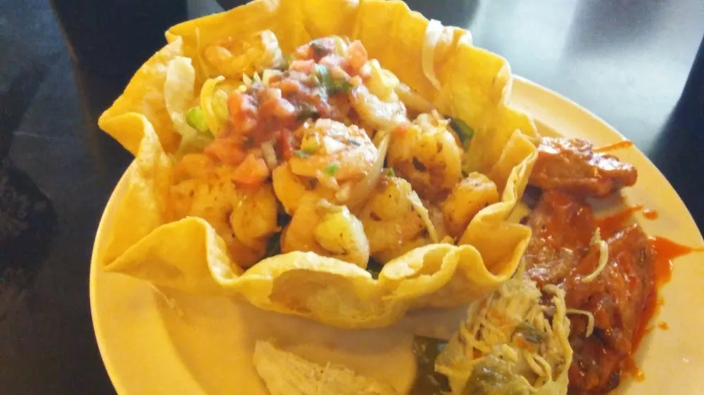 My Own Version of Shrimp Taco Salad from Buffet